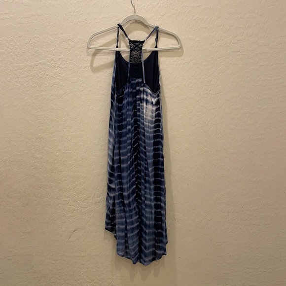 High-Low Blue Tie Dye Dress - Picture 2 of 3